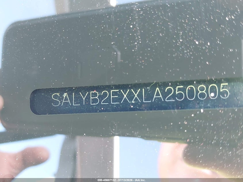 2020 Land Rover Range Rover Velar P250 S VIN: SALYB2EXXLA250805 Lot: 45607132