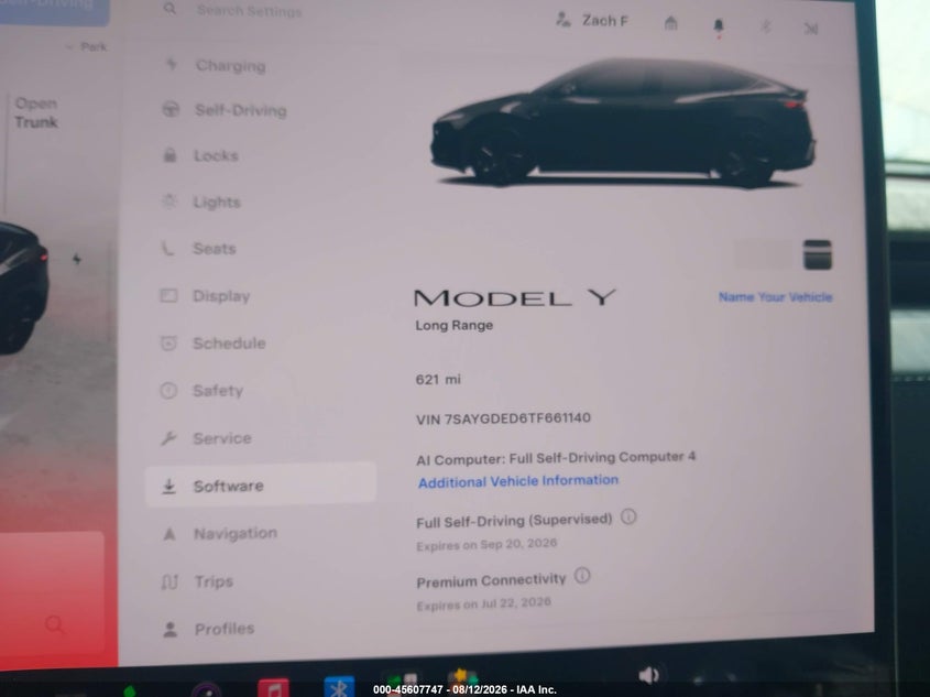 TESLA MODEL Y 2026 VIN 7SAYGDED6TF661140