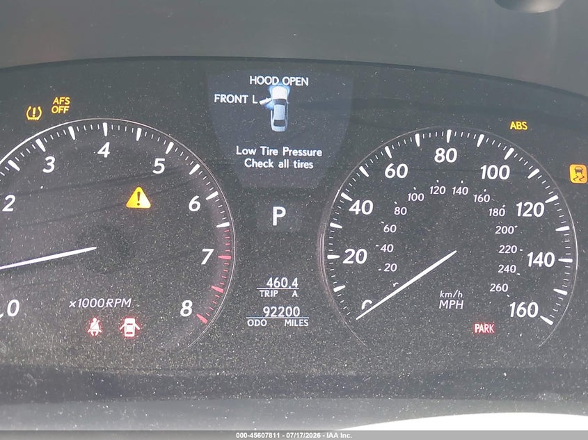 2010 Lexus Ls 460 L VIN: JTHDL5EF0A5002739 Lot: 45607811