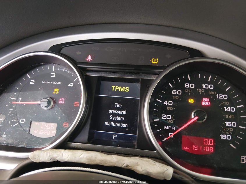2011 Audi Q7 3.0 Tdi Premium VIN: WA1LMAFE9BD002250 Lot: 45607963