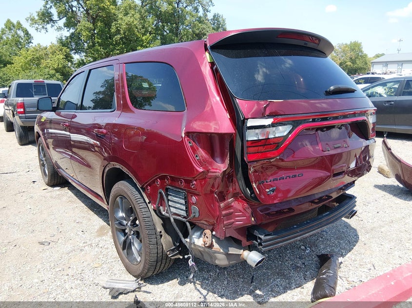 Vin: 1c4rdjdg7mc837454, lot: 46106535, dodge durango gt plus awd 20213