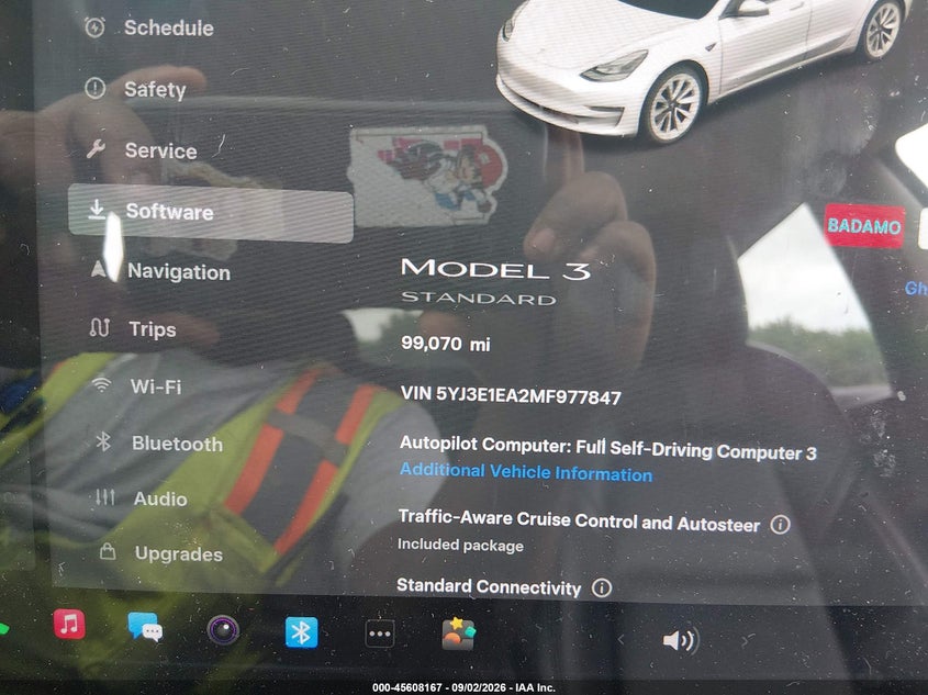 TESLA MODEL 3 2021 VIN 5YJ3E1EA2MF977847