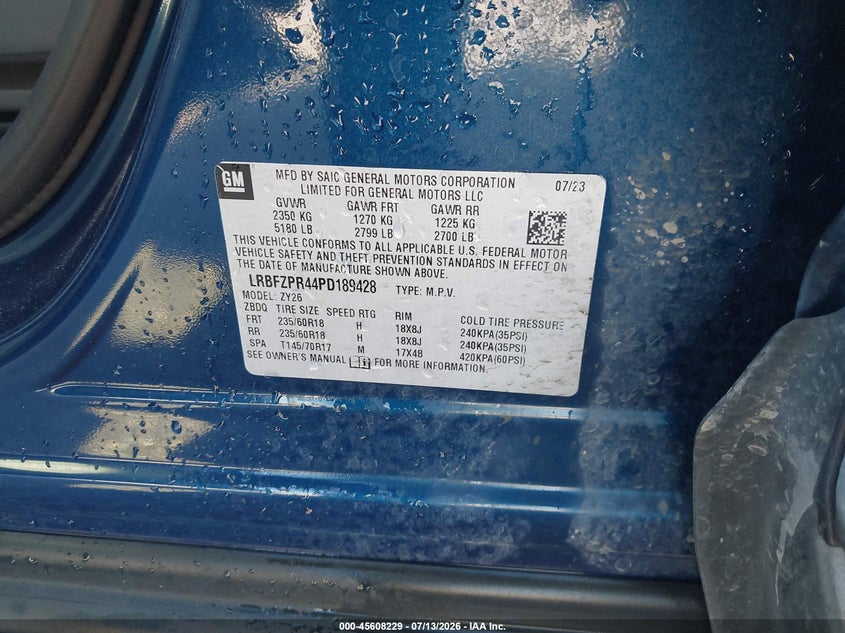 2023 Buick Envision Essence Awd VIN: LRBFZPR44PD189428 Lot: 45608229