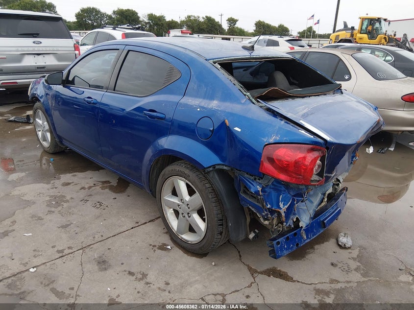 Vin: 1c3cdzab2dn613398, lot: 46106784, dodge avenger se 20133