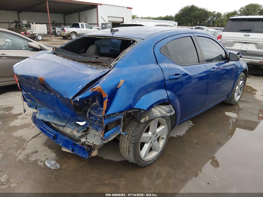 Vin: 1c3cdzab2dn613398, lot: 46106784, dodge avenger se 20134