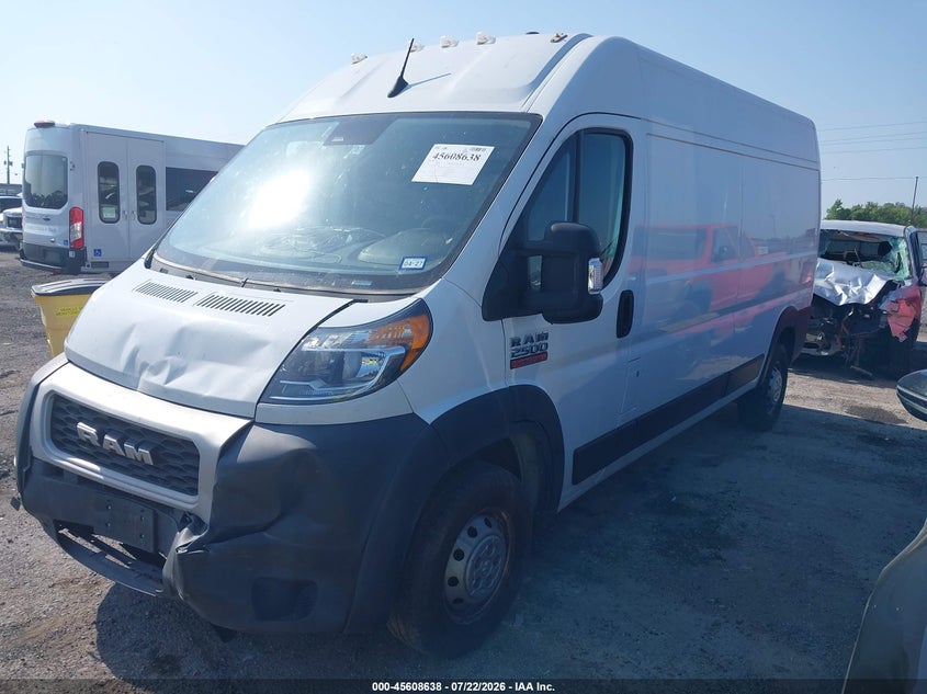 Vin: 3c6lrvdg3ne133817, lot: 46107061, ram promaster 2500 high roof 159 wb 20222