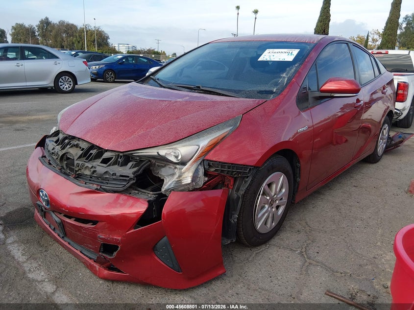 2016 Toyota Prius, Front & Rear, IAAI, VIN JTDKBRFU9G3526279 — photo 2