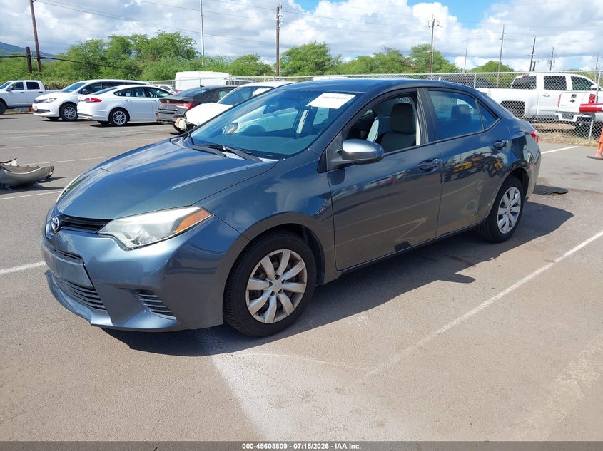 2014 Toyota Corolla, Обычный износ, IAAI, VIN 5YFBURHE6EP009221 — фото 2