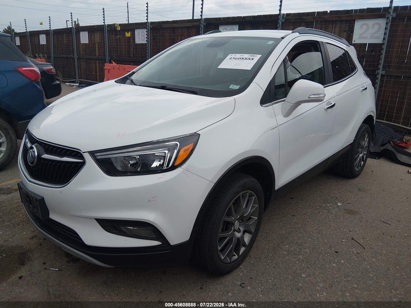 Vin: kl4cj2sb3kb904737, lot: 46107311, buick encore awd sport touring 20192