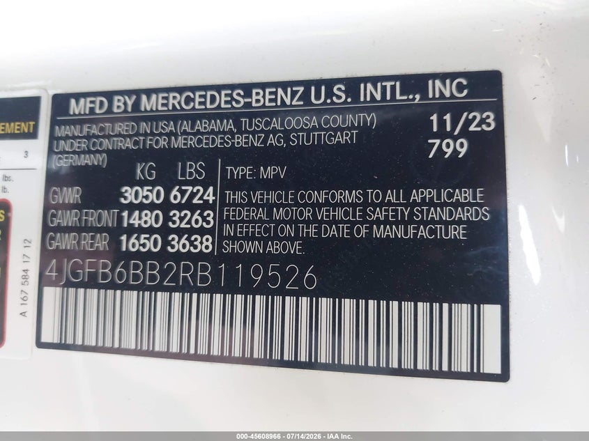 2024 Mercedes-Benz Amg Gle 53 4Matic+ VIN: 4JGFB6BB2RB119526 Lot: 45608966