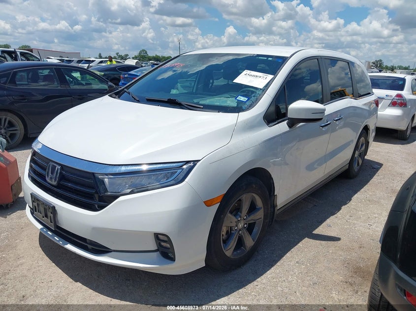 Vin: 5fnrl6h55mb032886, lot: 46107396, honda odyssey ex 20212