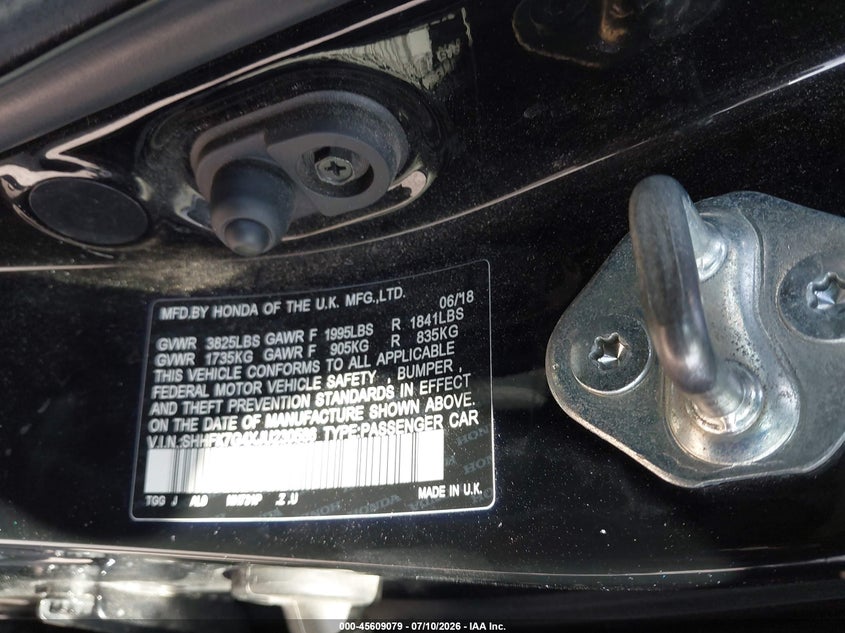 2018 HONDA CIVIC SPORT — Photo 9