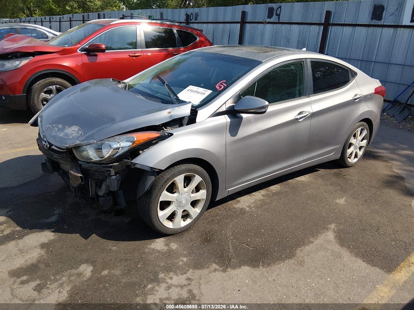 2011 Hyundai Elantra, Front End, IAAI, VIN KMHDH4AE1BU098748 — photo 2