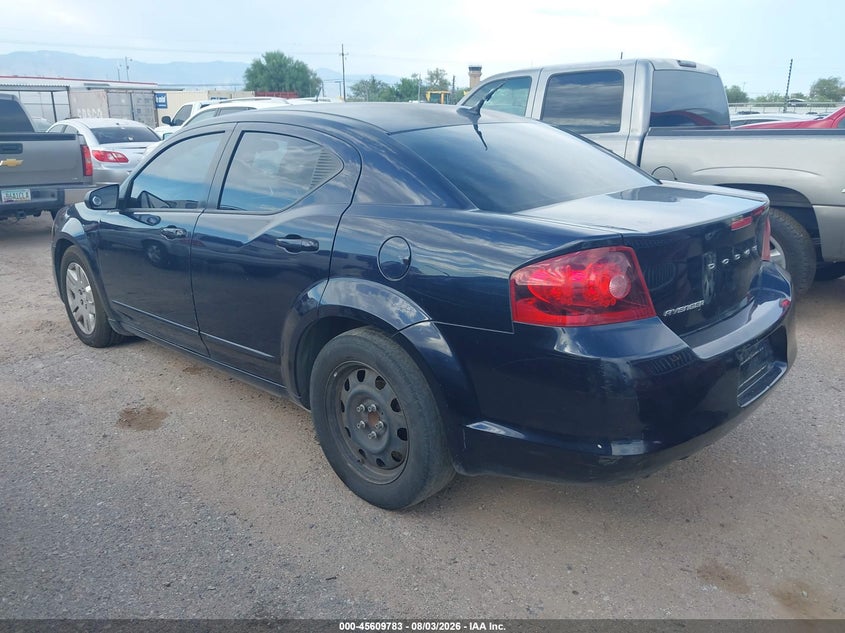 Vin: 1c3cdzag1cn327746, lot: 46108233, dodge avenger se 20123