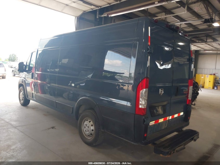 Vin: 3c6urvjgxke555278, lot: 46108279, ram promaster 3500 cargo van high roof 159 wb ext 20193