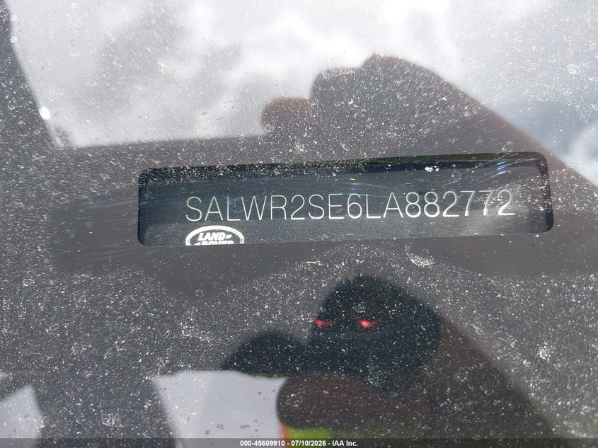 2020 Land Rover Range Rover Sport Hse Dynamic VIN: SALWR2SE6LA882772 Lot: 45609910