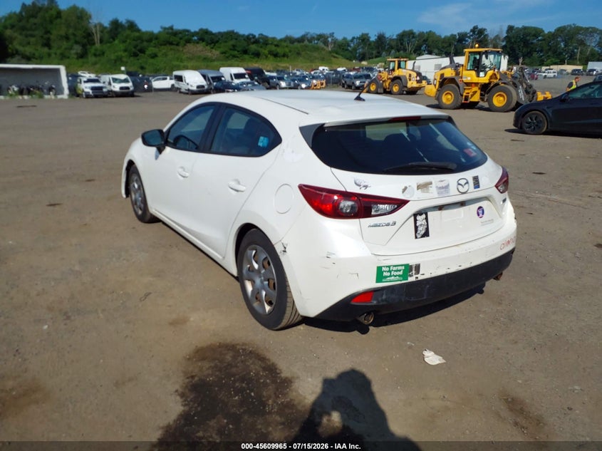 Vin: jm1bm1k70e1205865, lot: 46108415, mazda mazda3 i sport 20143