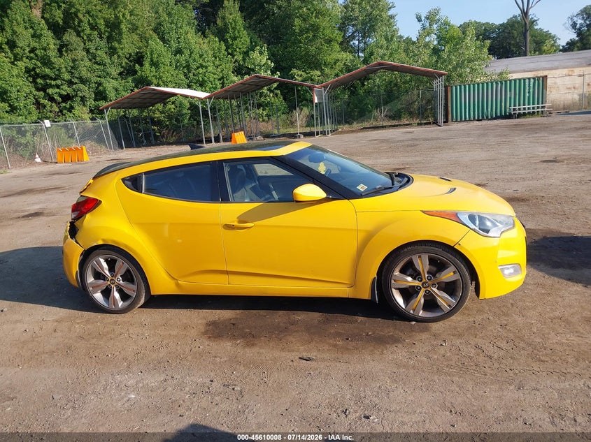 2012 Hyundai Veloster Base W/Black VIN: KMHTC6ADXCU051054 Lot: 45610008