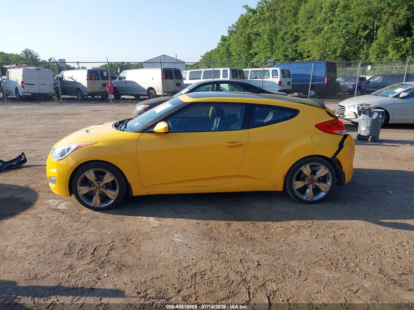 2012 Hyundai Veloster Base W/Black VIN: KMHTC6ADXCU051054 Lot: 45610008