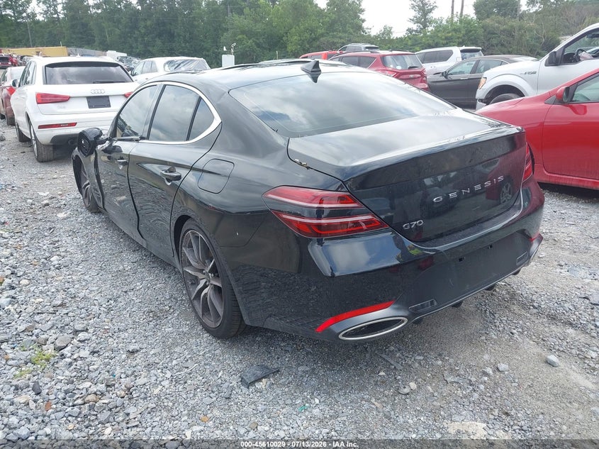Vin: kmtg24sc2tu169054, lot: 46108479, genesis g70 2.5t rwd prestige 20263