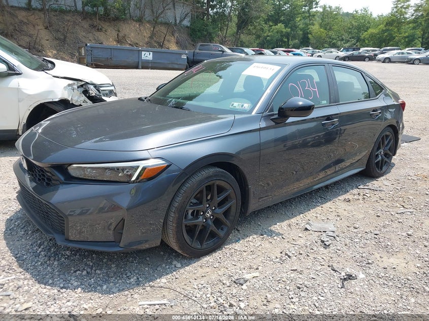 2026 Honda Civic, Right Rear, IAAI, VIN 2HGFE2F5XTH529273 — photo 2