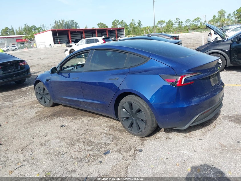 Vin: 5yj3e1ea7sf010213, lot: 46108625, tesla model 3 long range rear-wheel drive/standard rear-wheel drive 20253