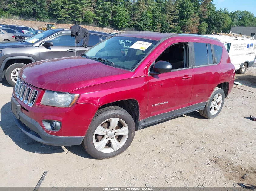 Vin: 1c4njcbb8ed741676, lot: 46108707, jeep compass sport 20142