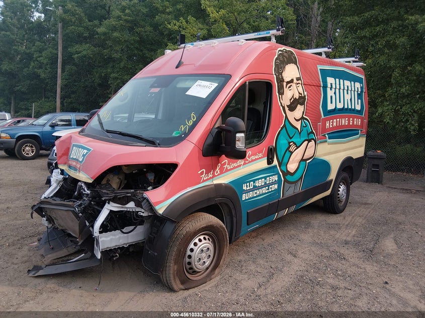 Vin: 3c6lrvbg6te161238, lot: 46108782, ram promaster 1500 tradesman high roof 136 wb w/pass seat 20262