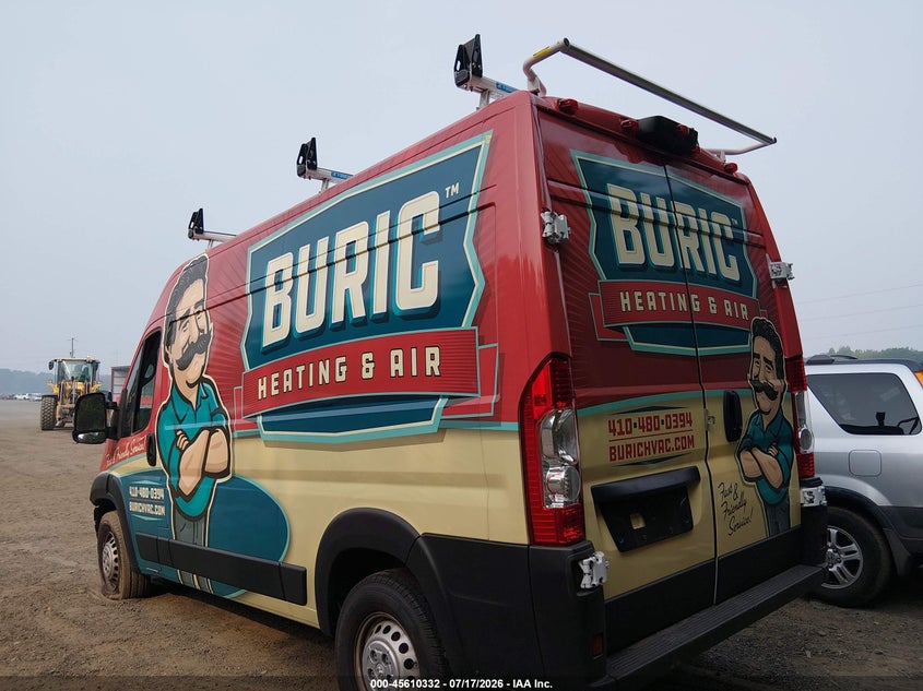 Vin: 3c6lrvbg6te161238, lot: 46108782, ram promaster 1500 tradesman high roof 136 wb w/pass seat 20263