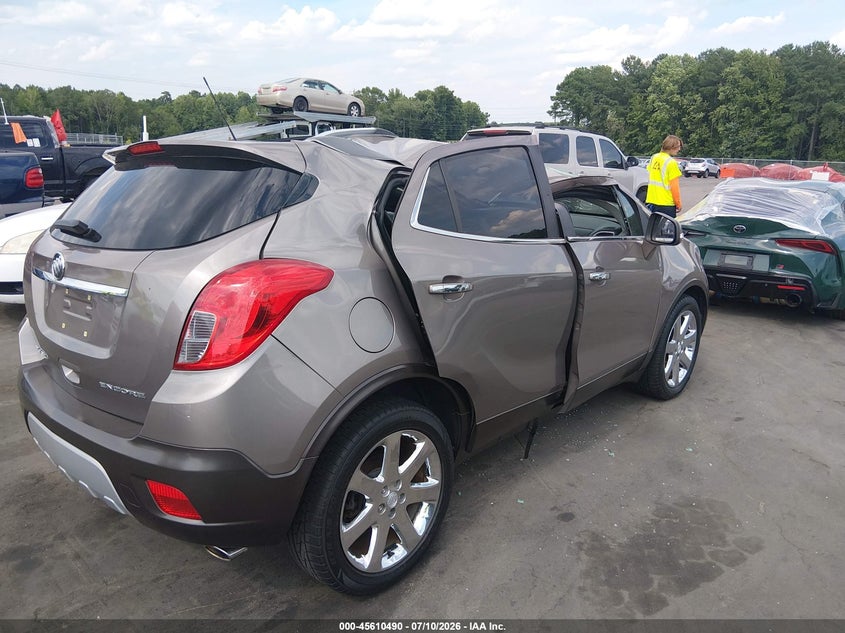 Vin: kl4cjcsb2fb067040, lot: 46108940, buick encore leather 20154