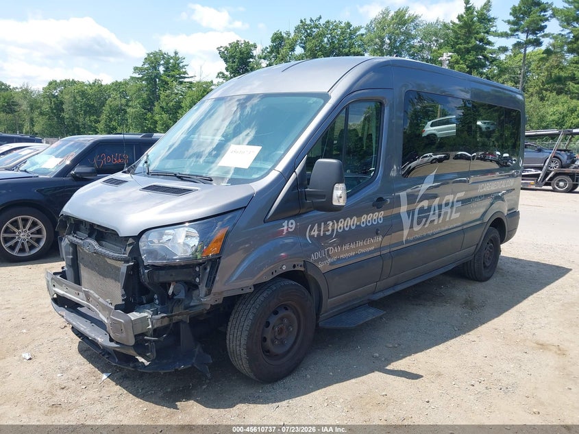 Vin: 1fbax2c8xpkb74769, lot: 46109187, ford transit-350 passenger van xl 20232