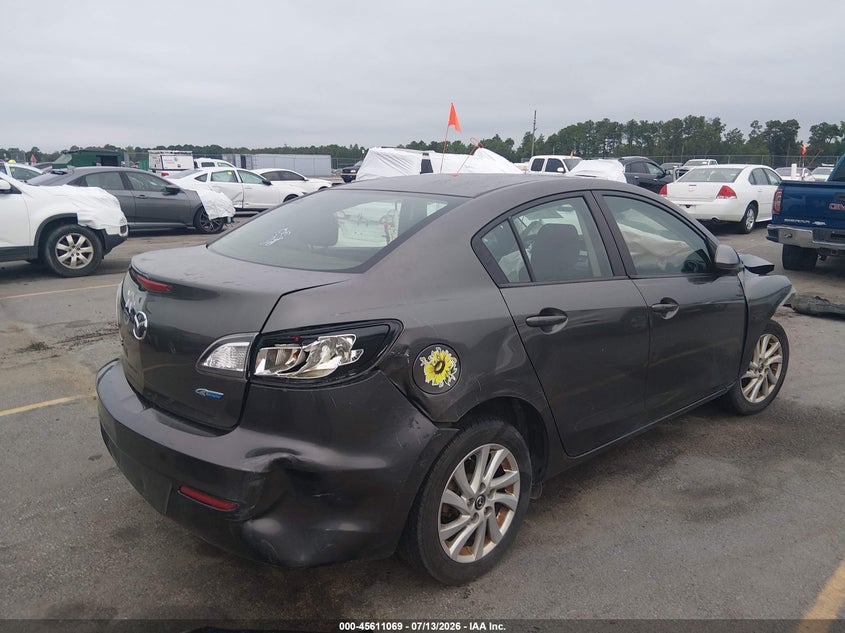 Vin: jm1bl1v7xd1766832, lot: 46109519, mazda mazda3 i touring 20134
