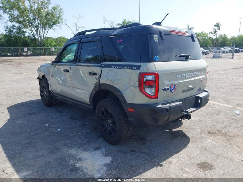 2025 FORD BRONCO SPORT auction photo 3