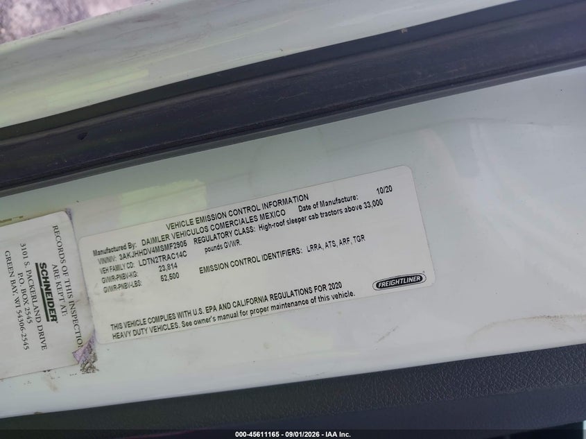 2021 FREIGHTLINER NEW CASCADIA 126 auction photo 8