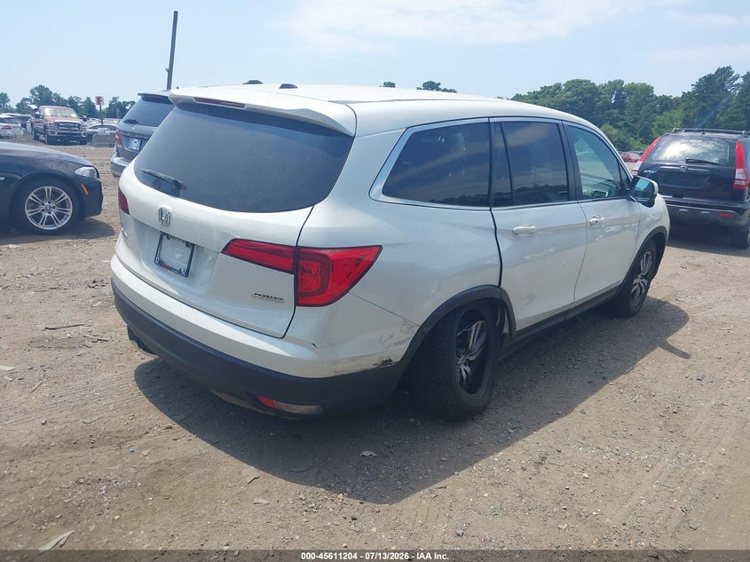 Vin: 5fnyf6h72jb063318, lot: 46109654, honda pilot ex-l 20184