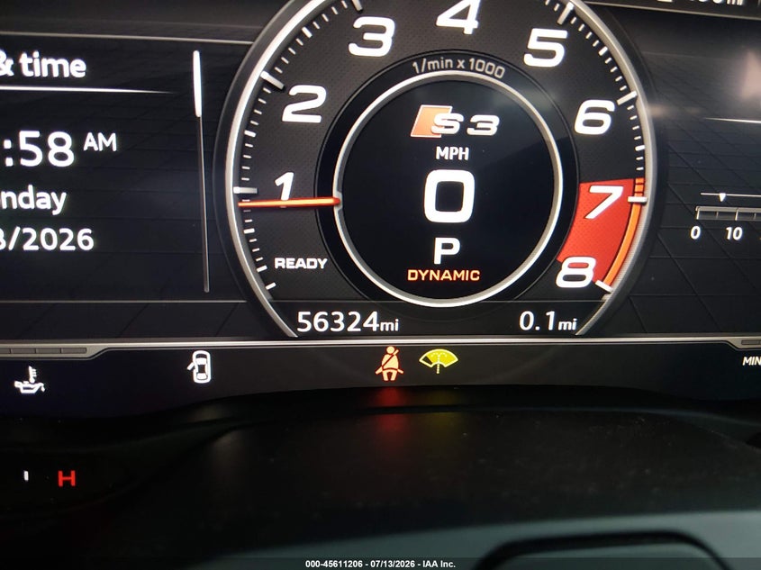 2020 Audi S3 Premium Plus Tfsi Quattro S Tronic VIN: WAUE1GFF3LA012761 Lot: 45611206