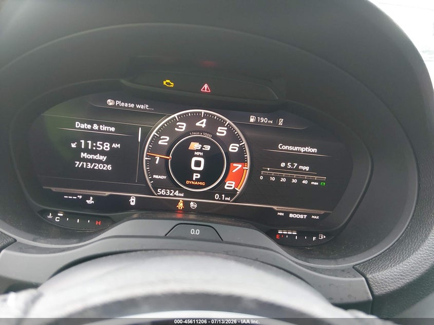 2020 Audi S3 Premium Plus Tfsi Quattro S Tronic VIN: WAUE1GFF3LA012761 Lot: 45611206