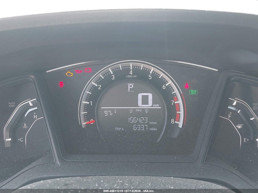 2016 HONDA CIVIC SEDAN 2.0L I-4 DOHC, VVT, 158HP