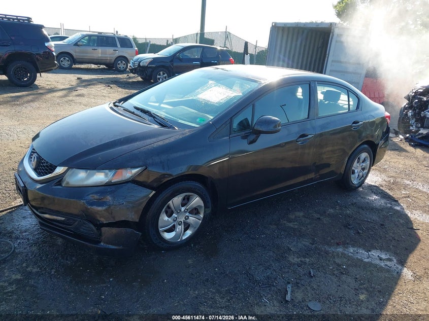 2013 Honda Civic, Left Side, IAAI, VIN 19XFB2F55DE205734 — photo 2