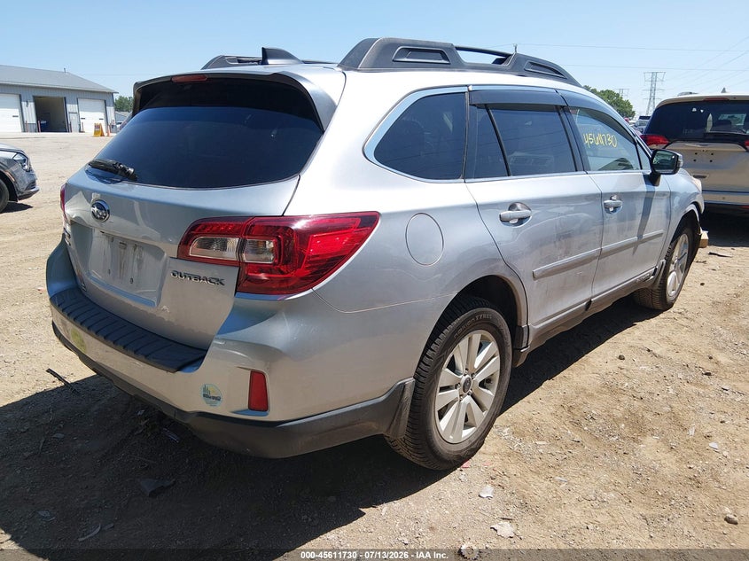 Vin: 4s4bsbhc6g3333773, lot: 46110180, subaru outback 2.5i premium 20164