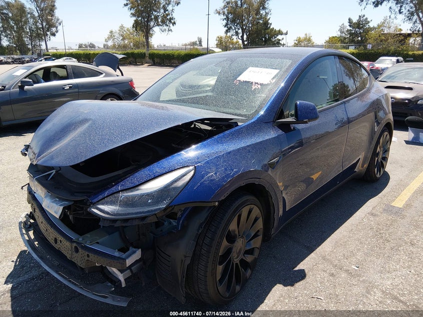 Vin: 7saygdef0nf531505, lot: 46110190, tesla model y performance dual motor all-wheel drive 20222