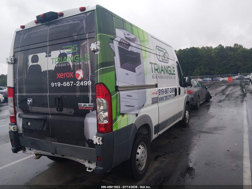 Vin: 3c6trvbg6je108553, lot: 46110372, ram promaster 1500 high roof 136 wb 20184