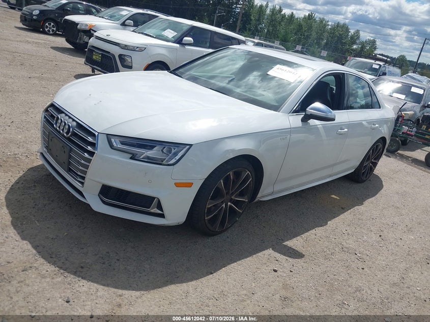 Vin: wauc4af44ja009648, lot: 46110492, audi s4 3.0t premium plus 20182