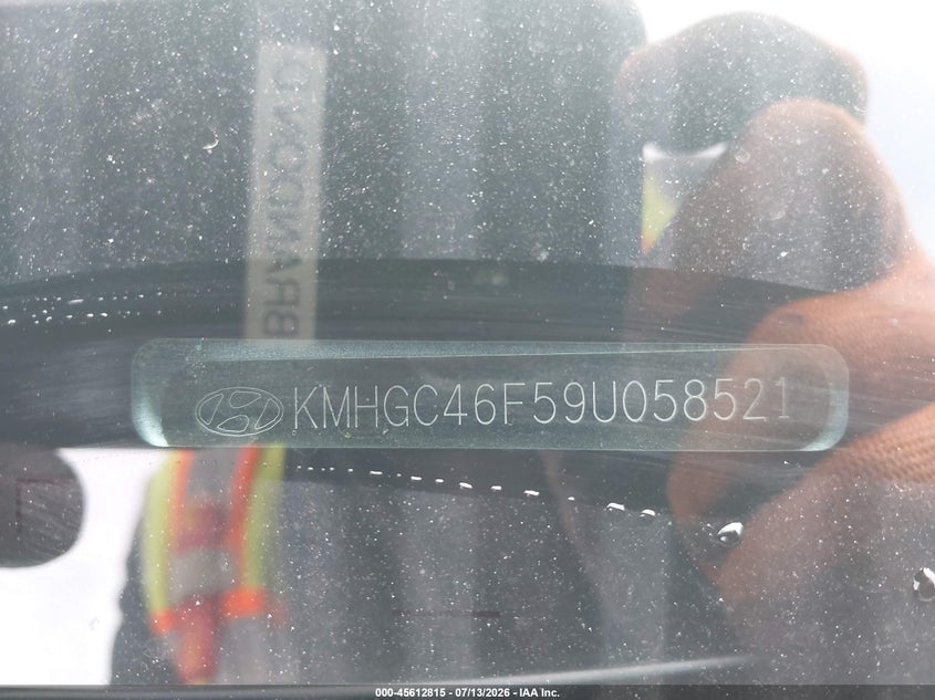 2009 Hyundai Genesis 4.6 VIN: KMHGC46F59U058521 Lot: 45612815