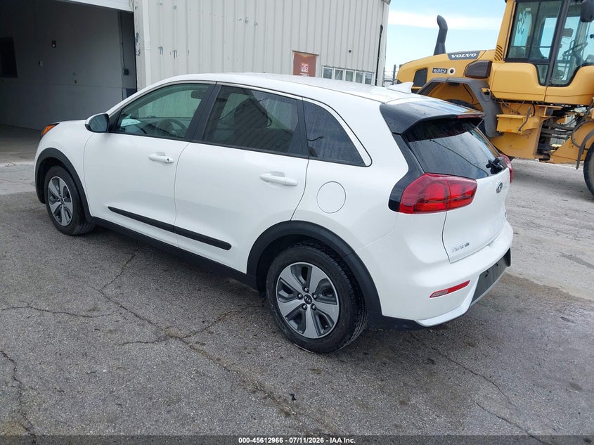 Vin: kndcb3lc7j5158256, lot: 46111416, kia niro fe 20183
