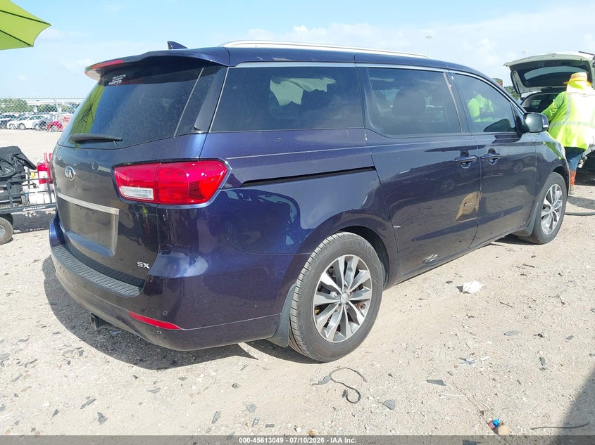 Vin: kndmc5c17j6376509, lot: 46111499, kia sedona sx 20184
