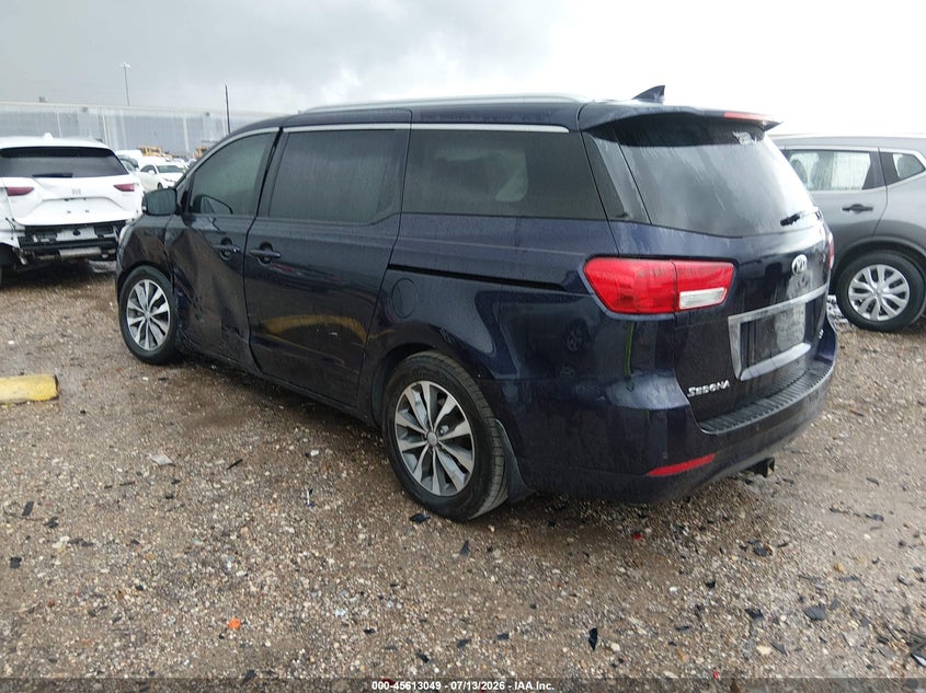 Vin: kndmc5c17j6376509, lot: 46111499, kia sedona sx 20183