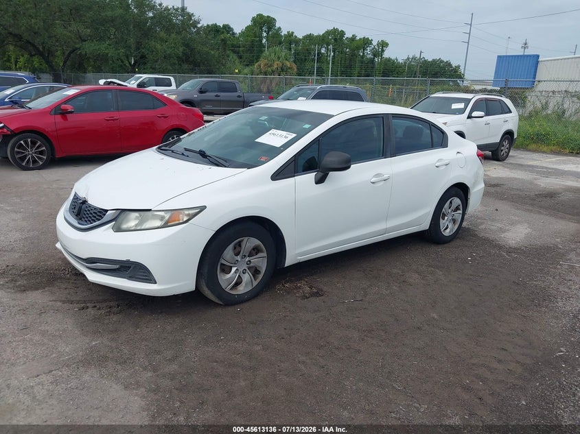 2013 Honda Civic, Right Front, IAAI, VIN 19XFB2F59DE048998 — photo 2