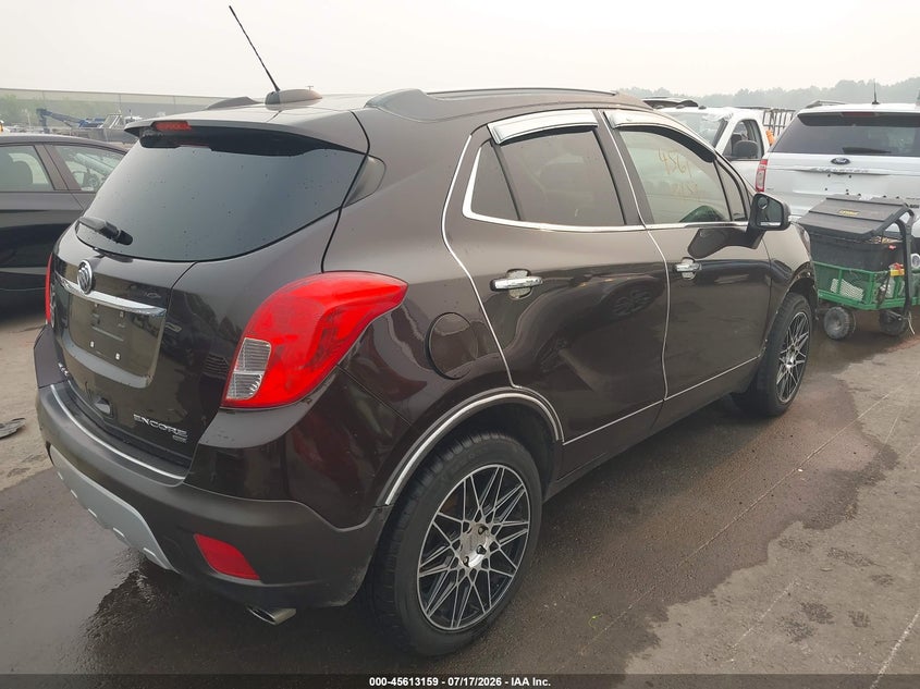 Vin: kl4cjgsb8gb594556, lot: 46111609, buick encore leather 20164