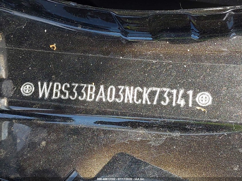2022 BMW M4 Competition xDrive VIN: WBS33BA03NCK73141 Lot: 45613182